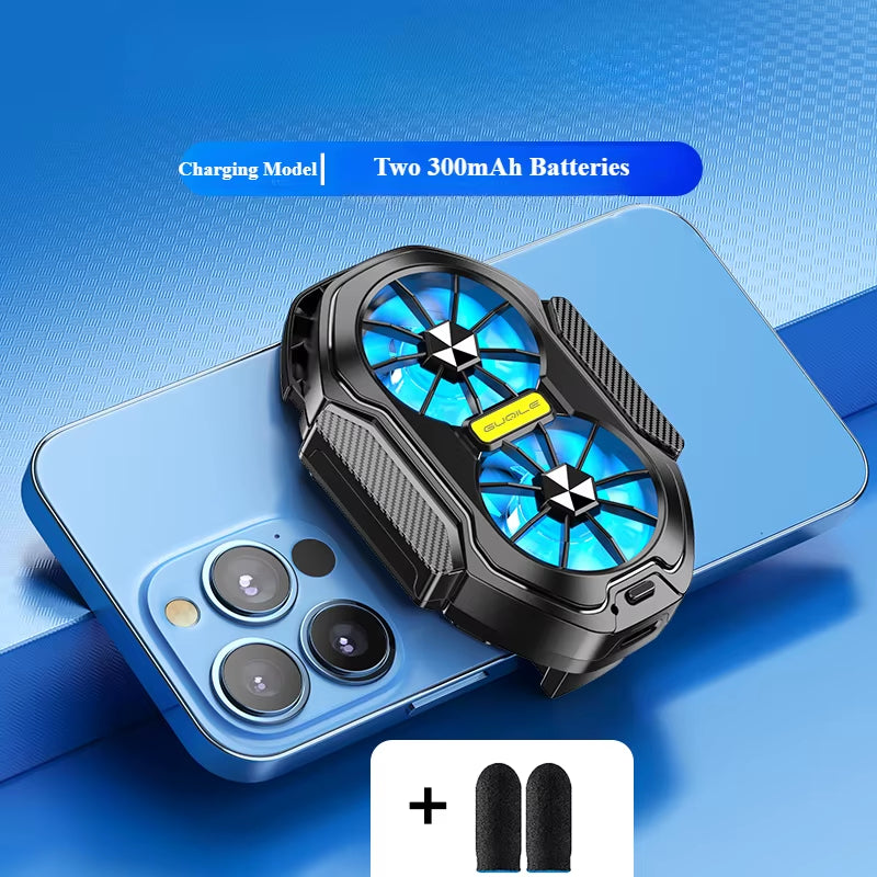 FS01 Dual Fan Rechargeable Mobile Phone Cooler Mini Back Clip USB Radiator Long Lasting Stronger Cooling Air for 62-92Mm Phone