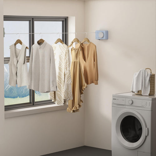 Retractable Clothesline for RV Laundry Room & Outdoor Yard - Heavy Duty Anti-Sag