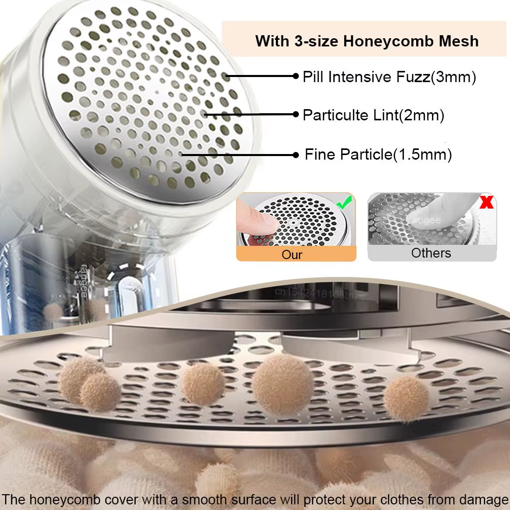 Lint Remover Professional Electric Lint Remover for Clothes USB Rechargeable Clothes Lint Shaver Machine Hair Ball Lint Trimmer