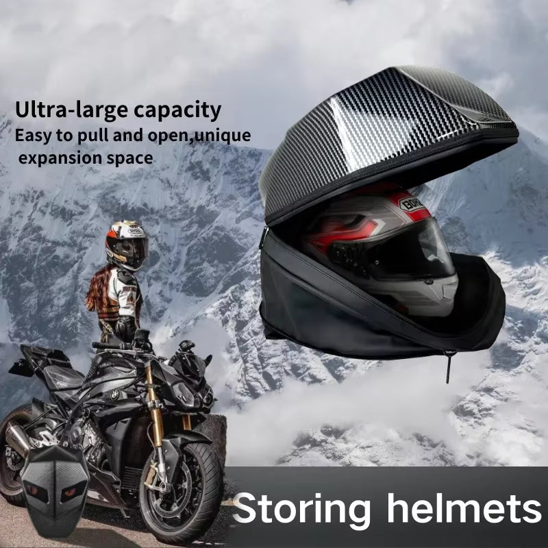 Men'S Large Capacityled Hard Shell Backpack Motorcycle Riding Helmet Women'S Business Travel Waterproof Laptop Luminous Backpack