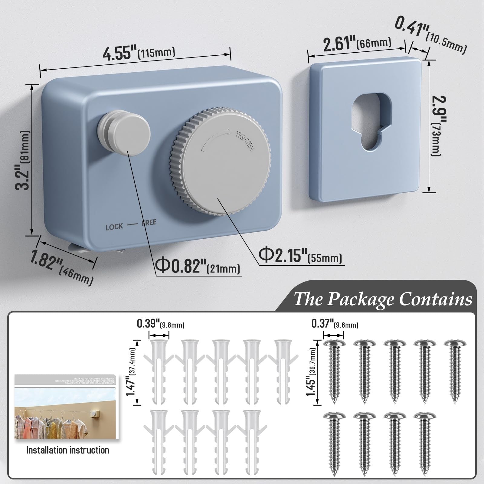 Retractable Clothesline for RV Laundry Room & Outdoor Yard - Heavy Duty Anti-Sag