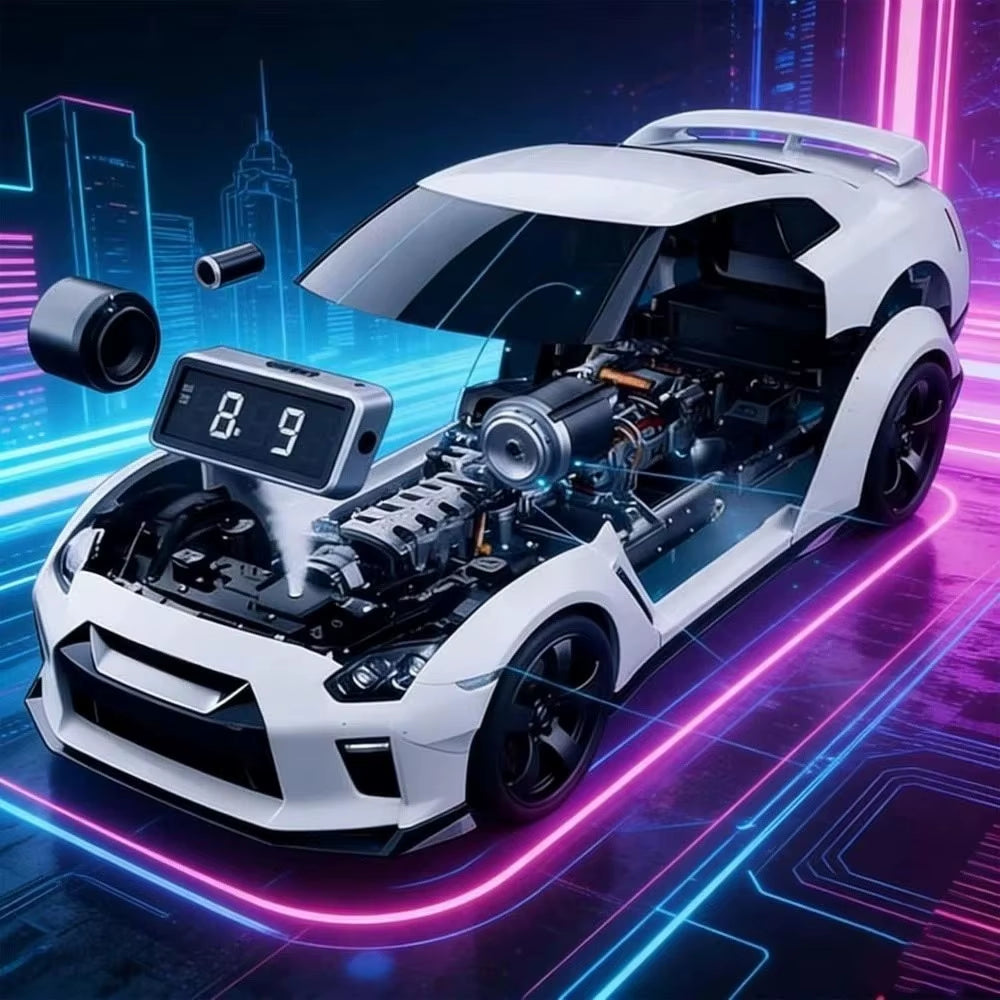 New LED Display Hyper-Car Alarm Clock Portable Super Car Shaped Novelty Alarm Clock Creative Digital Clock for Car Enthusiasts