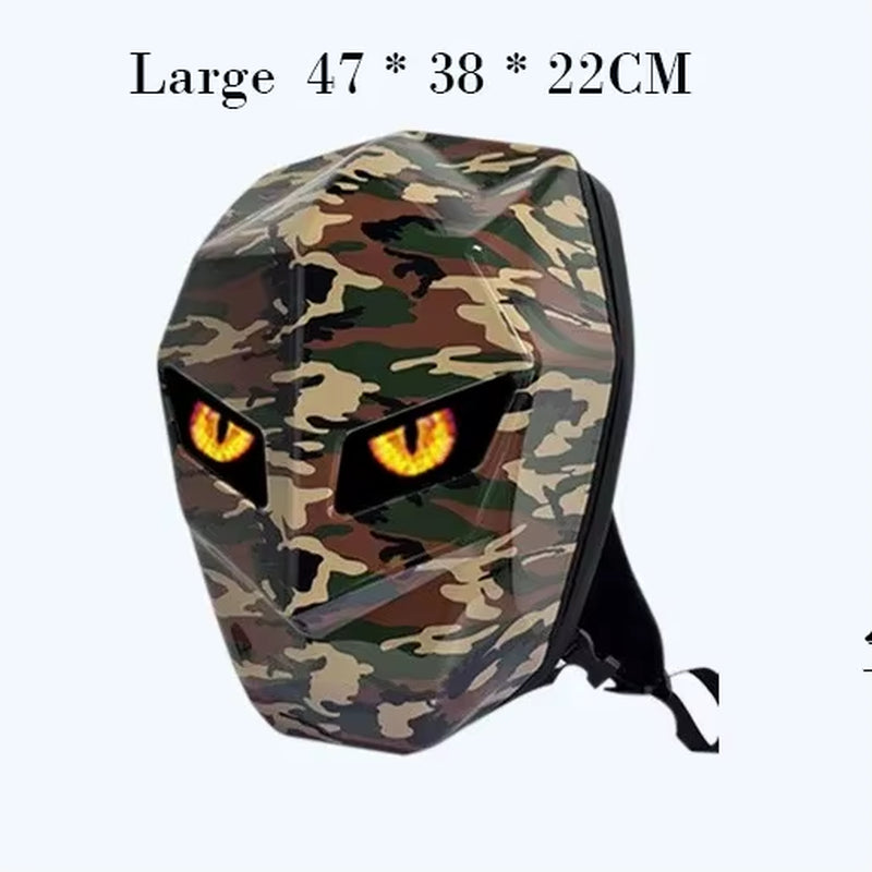 Men'S Large Capacityled Hard Shell Backpack Motorcycle Riding Helmet Women'S Business Travel Waterproof Laptop Luminous Backpack