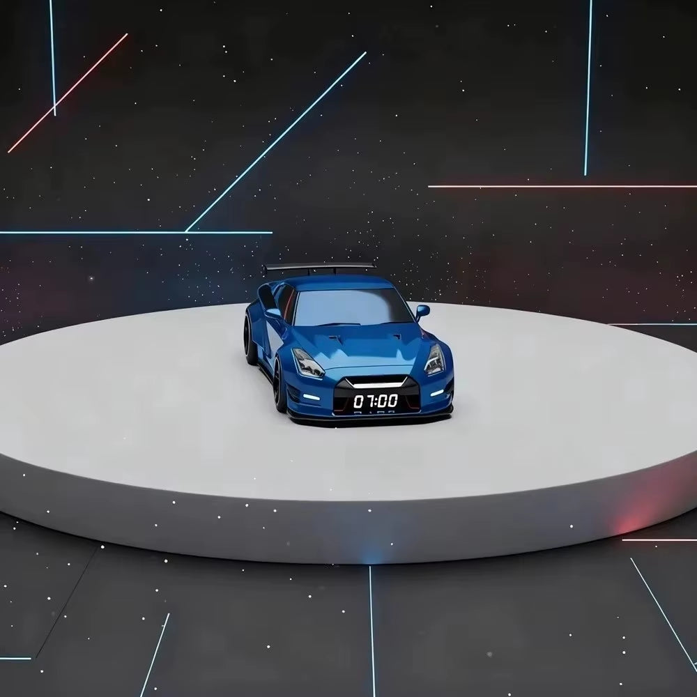 New LED Display Hyper-Car Alarm Clock Portable Super Car Shaped Novelty Alarm Clock Creative Digital Clock for Car Enthusiasts